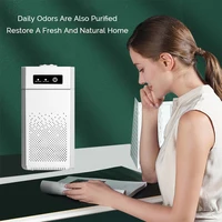 Purificateur d'air portable à ions négatifs, supporter ficateur d'air de bureau avec filtre HEPA pour la maison, la chambre, le bureau, la voiture, les toilettes, l'élimination des odeurs de fumée 3