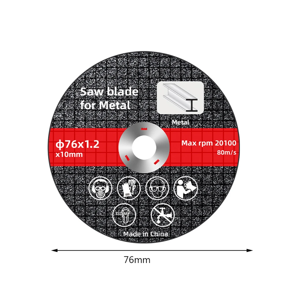 Metal Cutting Disc Anngle Grinder Grinding Wheels for Stainless Steel Cut Off Wheel Reinforced Resin Cutting Blade 1-10pcs 76mm