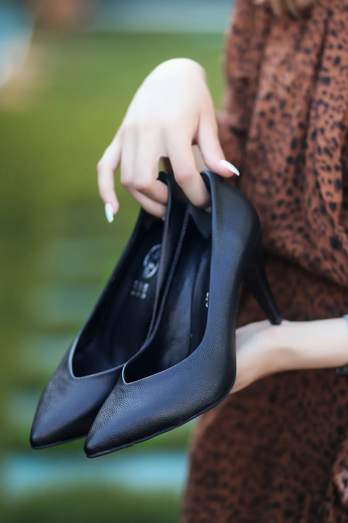 Xina Women's Patterned Patterned Shoes Pointed Toe High Heels 9 cm Stiletto Wedding Shoes Party Shoes Sexy Women Shoes