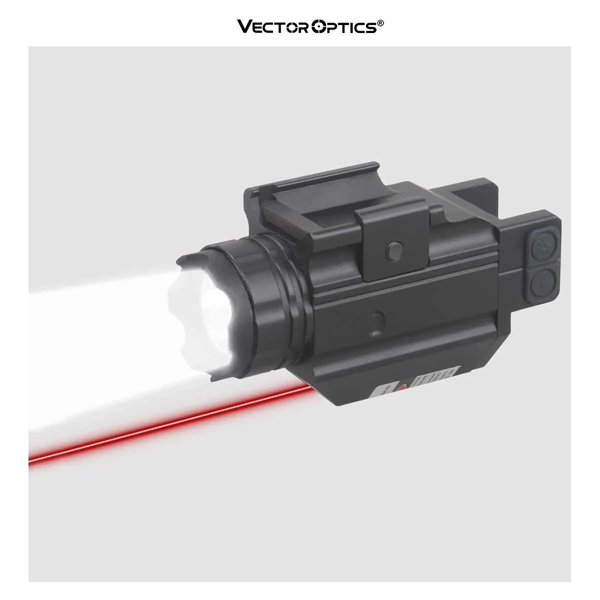 Vector Optics Tactical Flashlight&Laser Two-in-one Aim-Shooting With USB Rechargeable Pistol Laser Sight for Handgun Laser Point