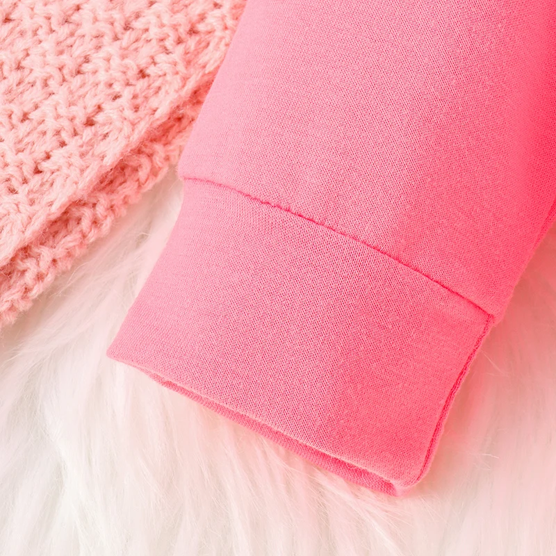 

Toddler Girl 2Pcs Autumn Clothes Contrast Color Long Sleeve Tops Elastic Waist Pants Casual Outfit