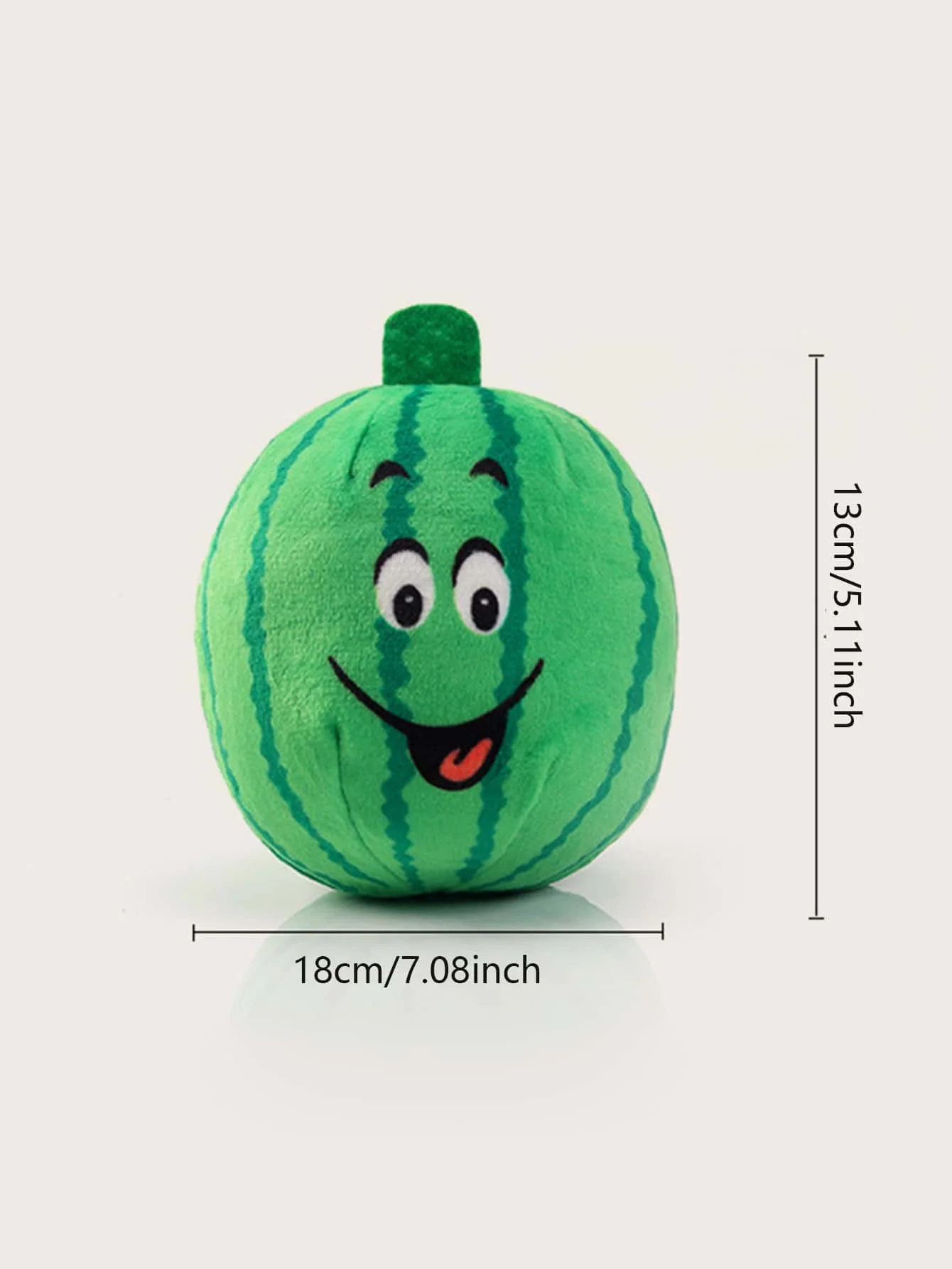 1pc Adorable Pet Dog Plush Squeaky Toy - Soft Cartoon Green Watermelon Shape Pet Sound Toy for Dogs Puppies Teething, Playing