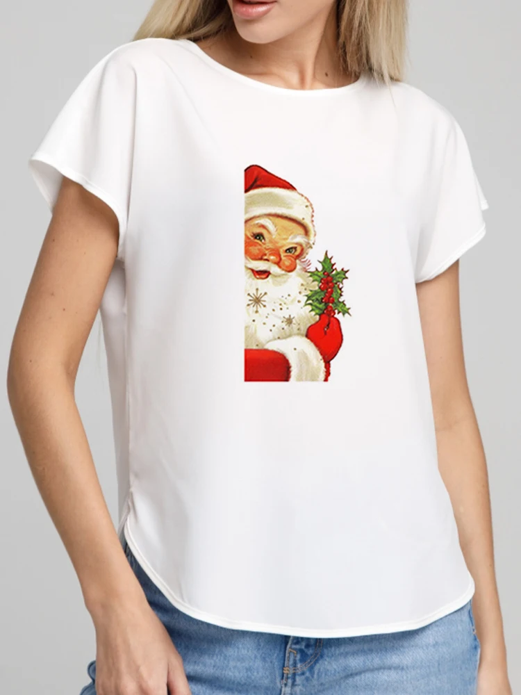 

Women T Shirt New Year Happy Holiday Cartoon 90S T Shirt Short Sleeve Ladies Print Aesthetic Shirt Female Graphic Tee Tshirt