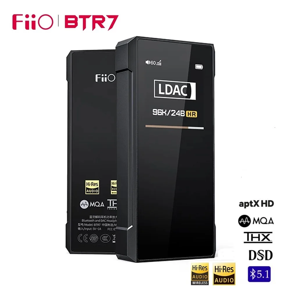 

Bluetooth-усилитель для наушников FiiO BTR7 MQA USB DAC AMP QCC5124 с двойным THX AAA 3,5 мм 4,4 мм сбалансированный выход DSD256 LDAC