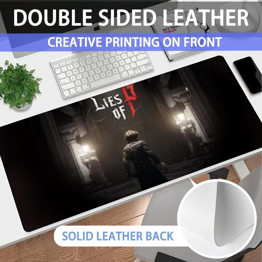 

Mouse Pad Large non-slip desk pad mouse pad PU Lies Of P high-end quality light luxury desk pad