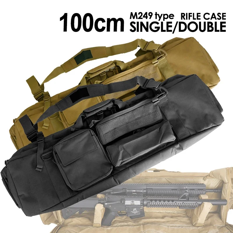100cm Tactical M249 Gun Bag Airsoft Military Hunting Backpack Gun