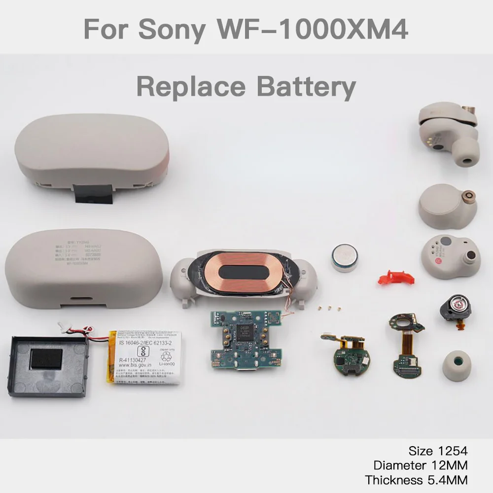 ソニーWF-1000XM4用純正バッテリー,Bluetoothヘッドセット,ツール