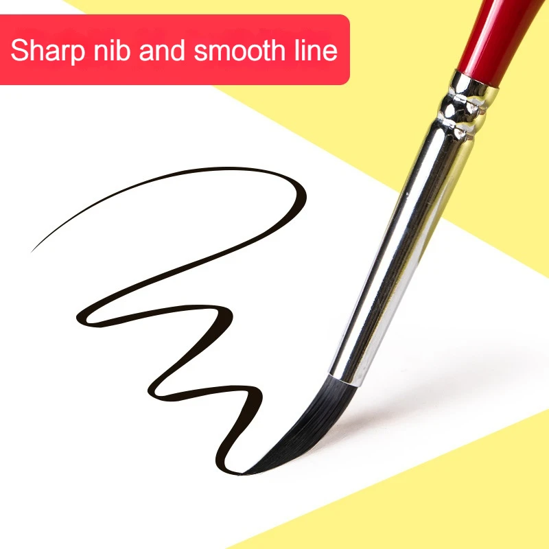 레드 미니어처 후크 라인 펜 2/4/5/9pcs 엑스트라 파인 디테일 구 아슈 페인트 모델 아트 네일 드로잉 전문 페인트 브러시 세트