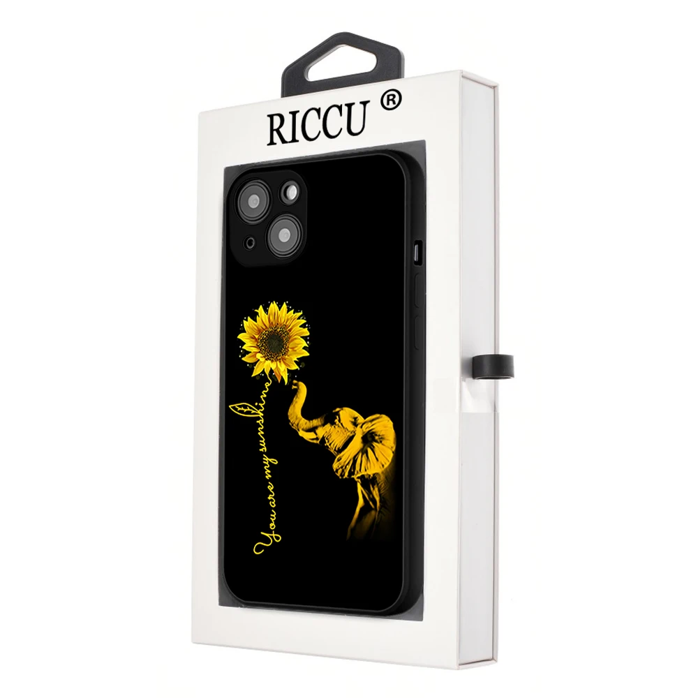Riccu Per Iphone 14 Custodia Per Telefono Elefante In Bianco E Nero Iphone 14 11 12 Pro 8 7 Plus X 13 Pro Max Se2020 6 Plus Xr Xs 13 Cover
