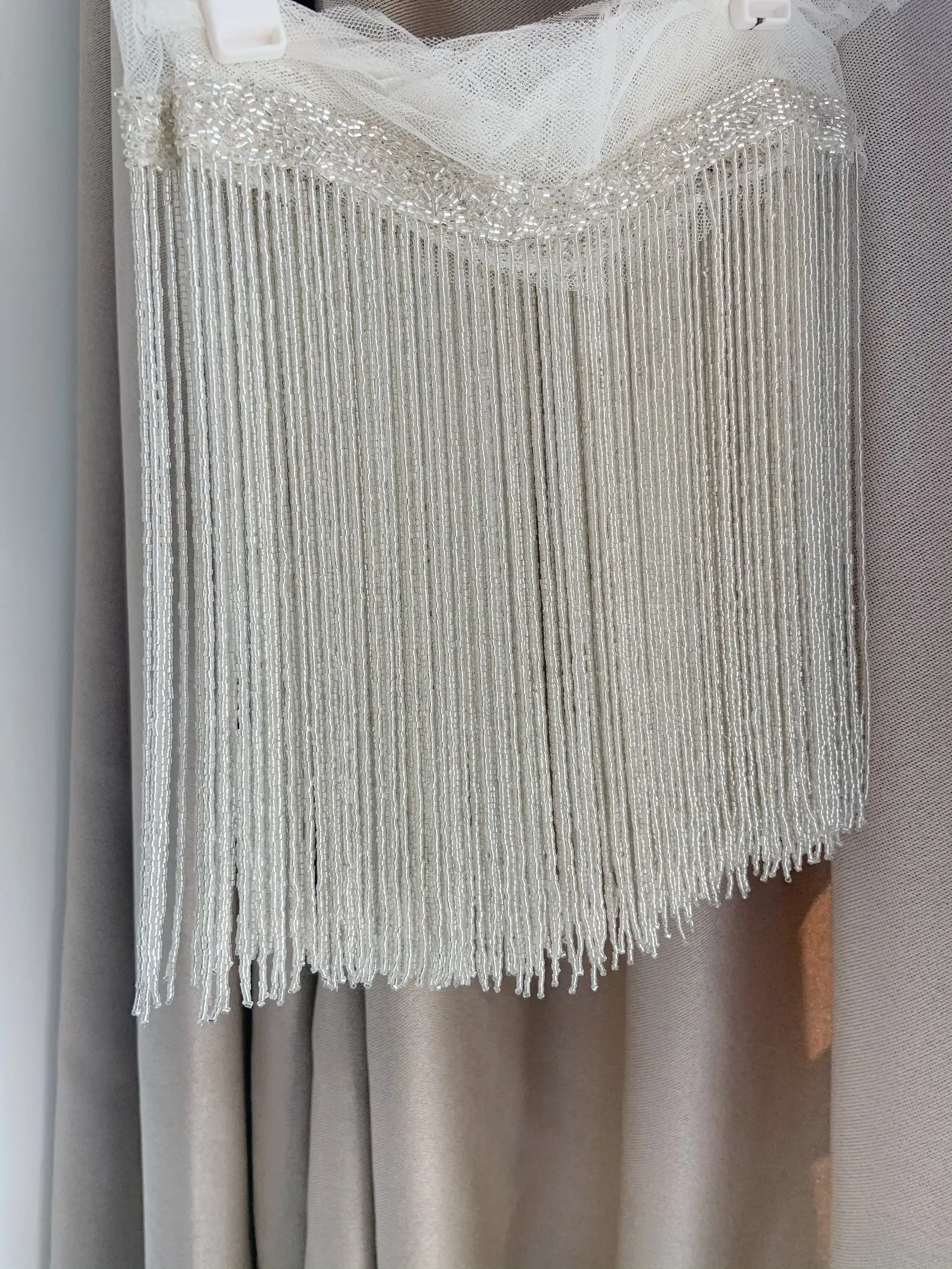 2 Yard Gold Tassel Trim Beaded Fringe Trim Indian Bead Lace Dupatta Border Crafting Bag Dress Glass Bead 25 Cm Wide