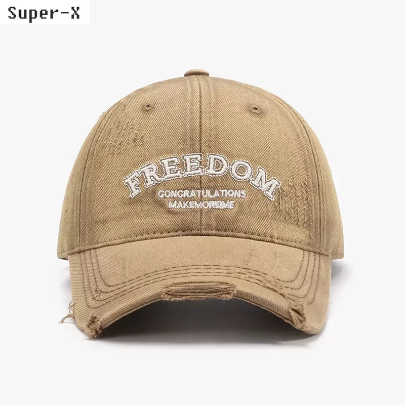 

Letters FREEDOM Embroidery Baseball Cap for Women Men Trucker Hats High Quality Cotton Soft Sun Hat