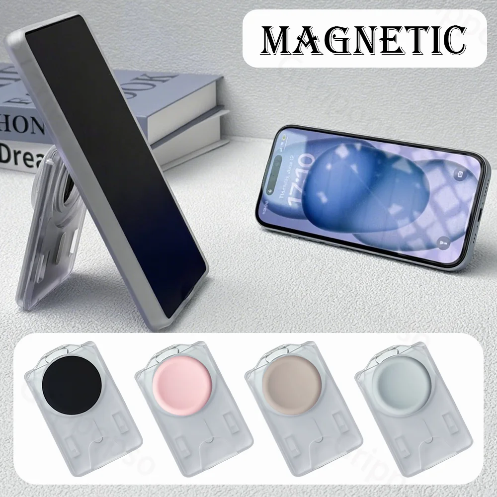 Enhanced Magnetic Wallet Phone Card Holder with Adjustable Stand