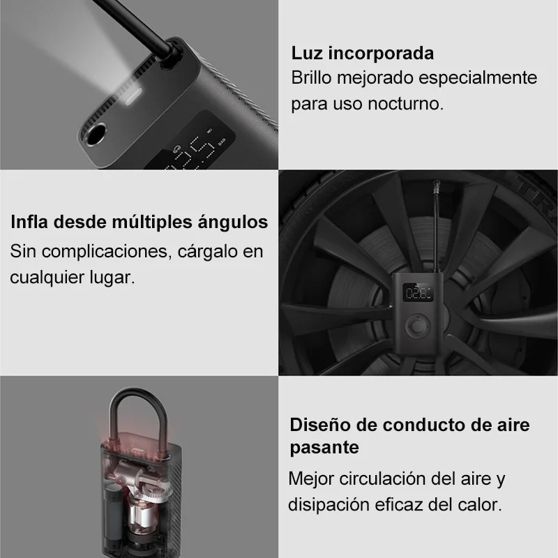 XIAOMI Xiaomi compresor portátil de presión de neumáticos para inflador