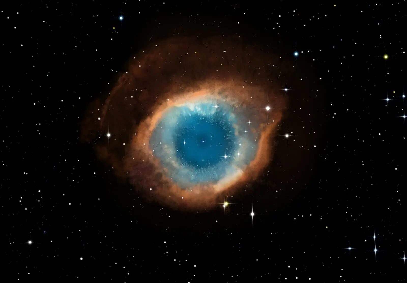 Helix Nebula Art Picture Print Silk Poster Home Wall Decor