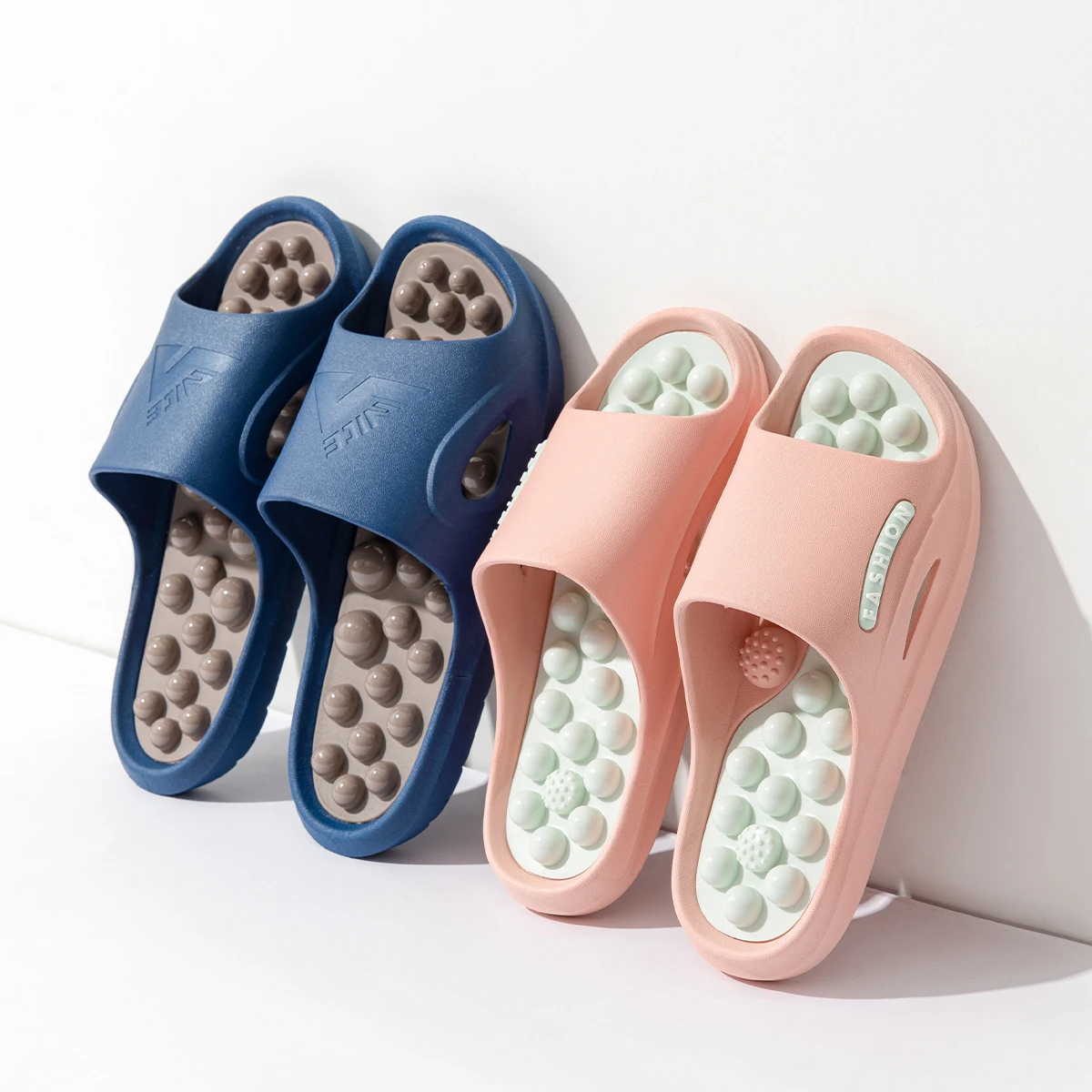 Summer Women Massage Slippers PVC Non-slip Unisex Home Slippers Comfortable Lightweight Indoor Outdoor Slides