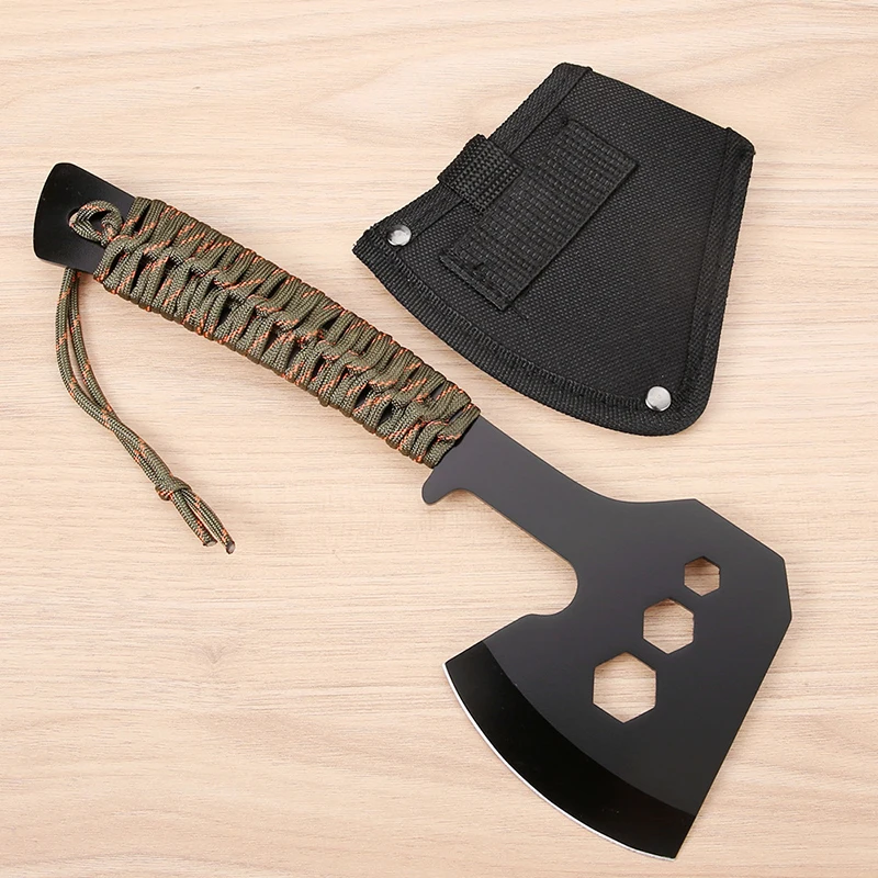 Outdoor camping emergency fire axe multifunctional jungle chopping wood, logging and mountain cutting axe 5
