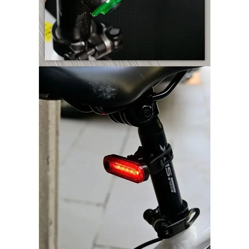 รูปสินค้า ไฟจักรยาน USB 2 ชิ้น กันน้ำ ส่องสว่างกลางคืน ปลอดภัย