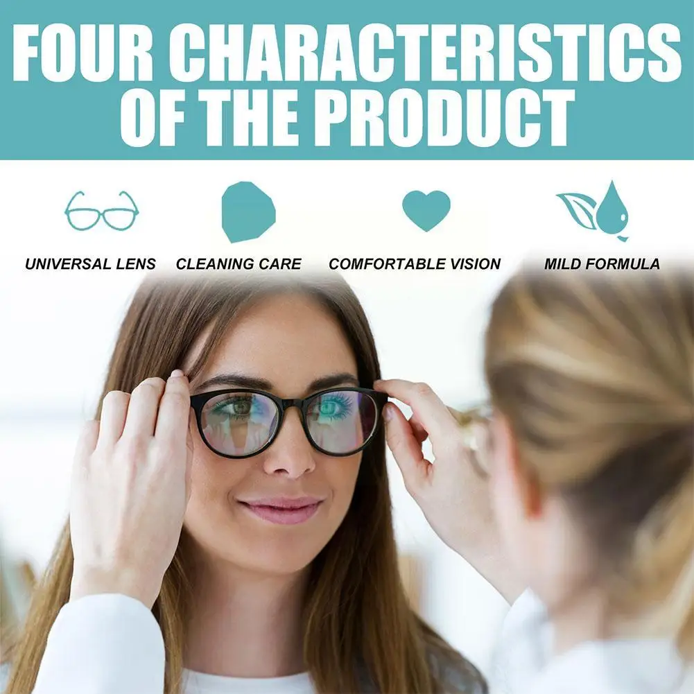 100ML Glass Cleaner Lens Cleaner Glasses Sunglasses Eyeglass Bottle Accessories Cleaning Solution Supplies Spray glass cleaner glasses lens cleaner spray