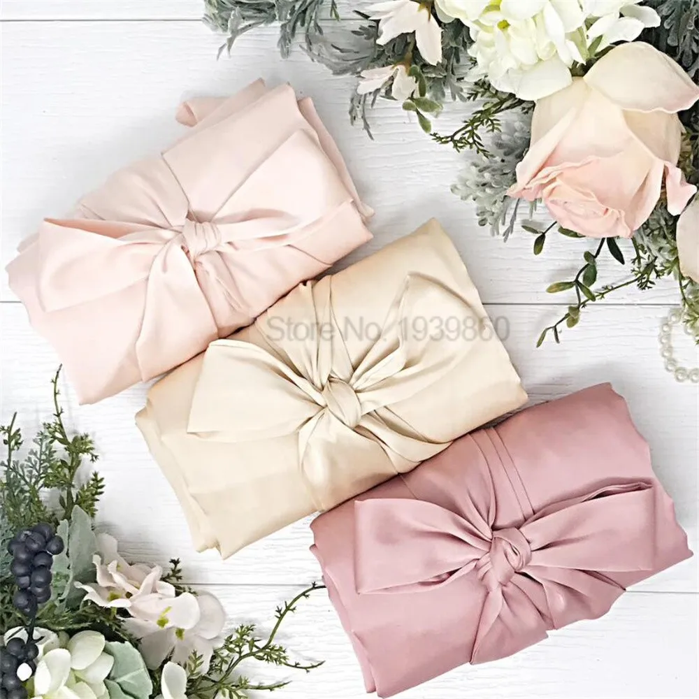 Summer Champagne Chinese Bride Wedding Robe Satin Sleepwear Women Nightgown Sexy Nightdress Lady Kimono Bathrobe Gown Negligee women sleepwear bride robes silk robe