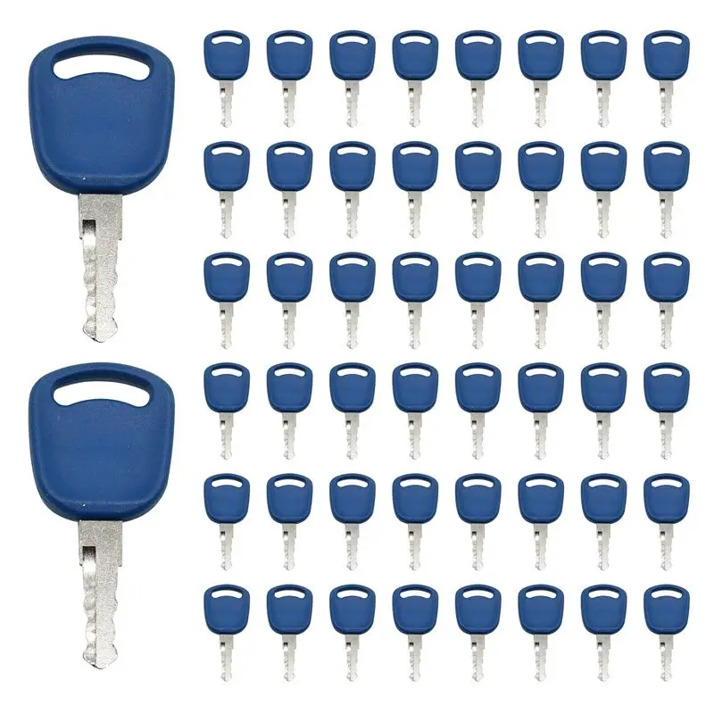 50 PCS Ignition Keys 14601 82030143 F0NN11603AA 82003267 Compatible with Case IH MXU100 MXU110 MXU115 Compatible with Ford 5640