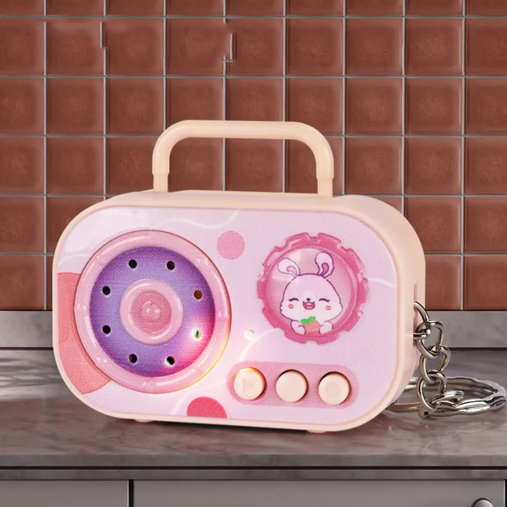 מקליט מוזיקלי עם שינוי קול מקליט מפתחות ניתן להקלטה עם מוזיקה רטרו מקליט סרט מחזיק מפתחות מקליט קסטה