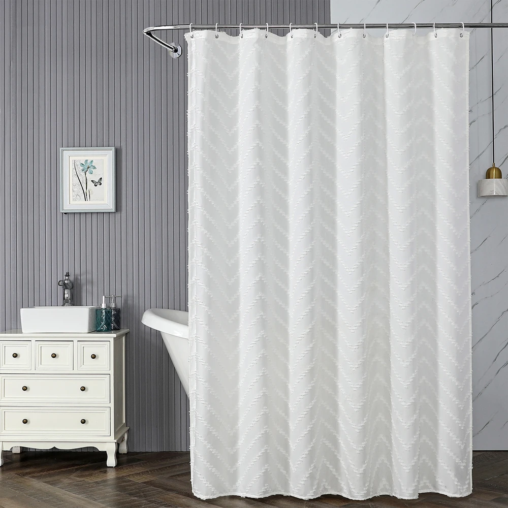 Bohemian Style 3-Dimensional Floral Shower Curtain Polyester Waterproof Shower Curtain Mildew Resistant Bathroom shower curtains