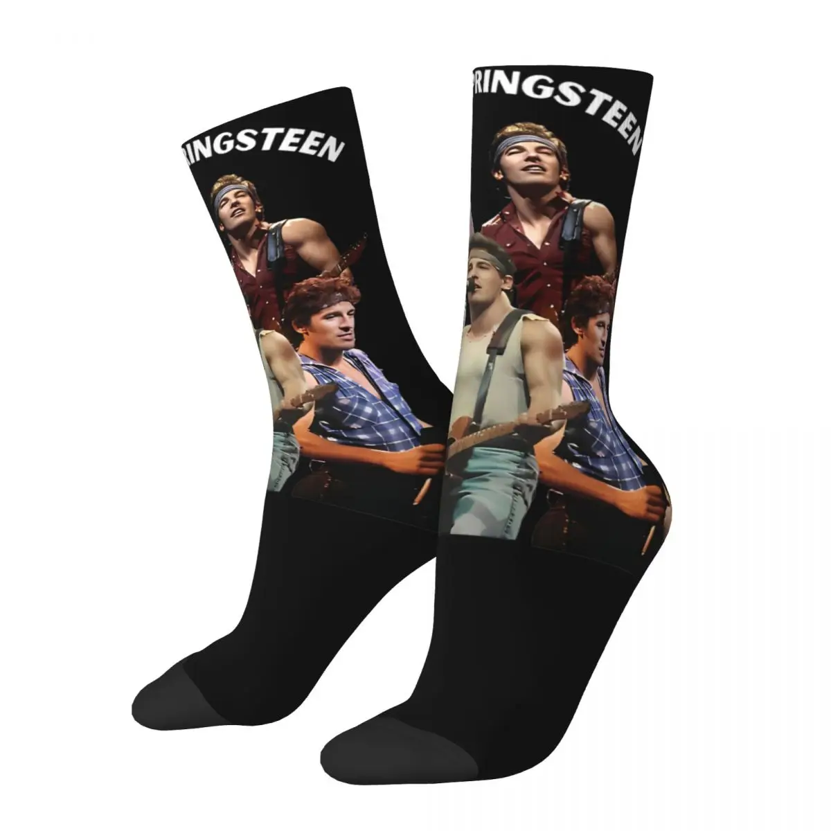 

Bruce Springsteen Rock Singer Merch Socks Cozy Born In The USA Sport Crew Socks Super Soft for Women Men Gifts