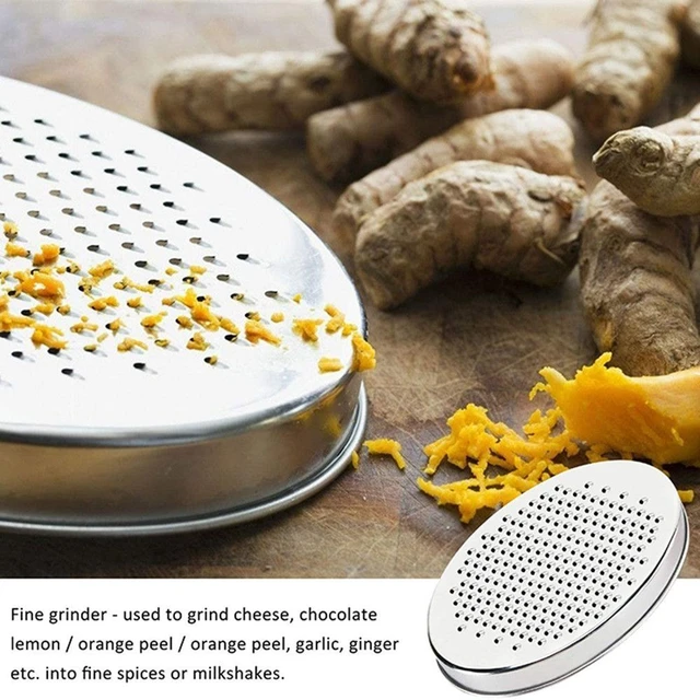 Cheese Grater with Container, Oval Stainless Steel Kitchen Grater for Cheese  Vegetables Ginger 