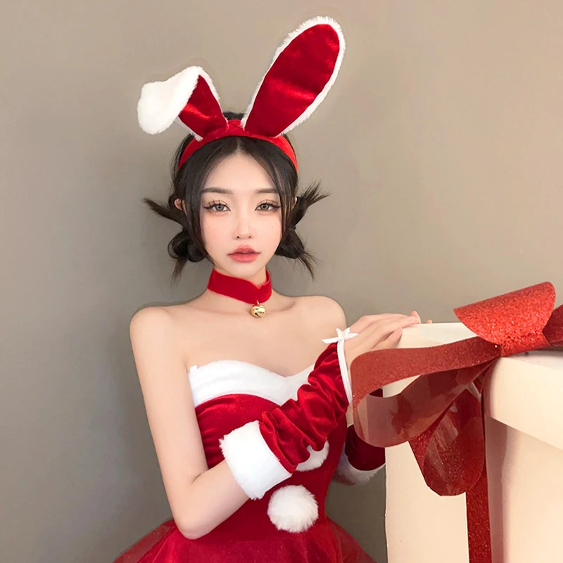 

Girls Plush Long Rabbit Ear Headwear Headband Dress Accesorios Women Girl Cosplay Lolita Cosplay Hair Accessories
