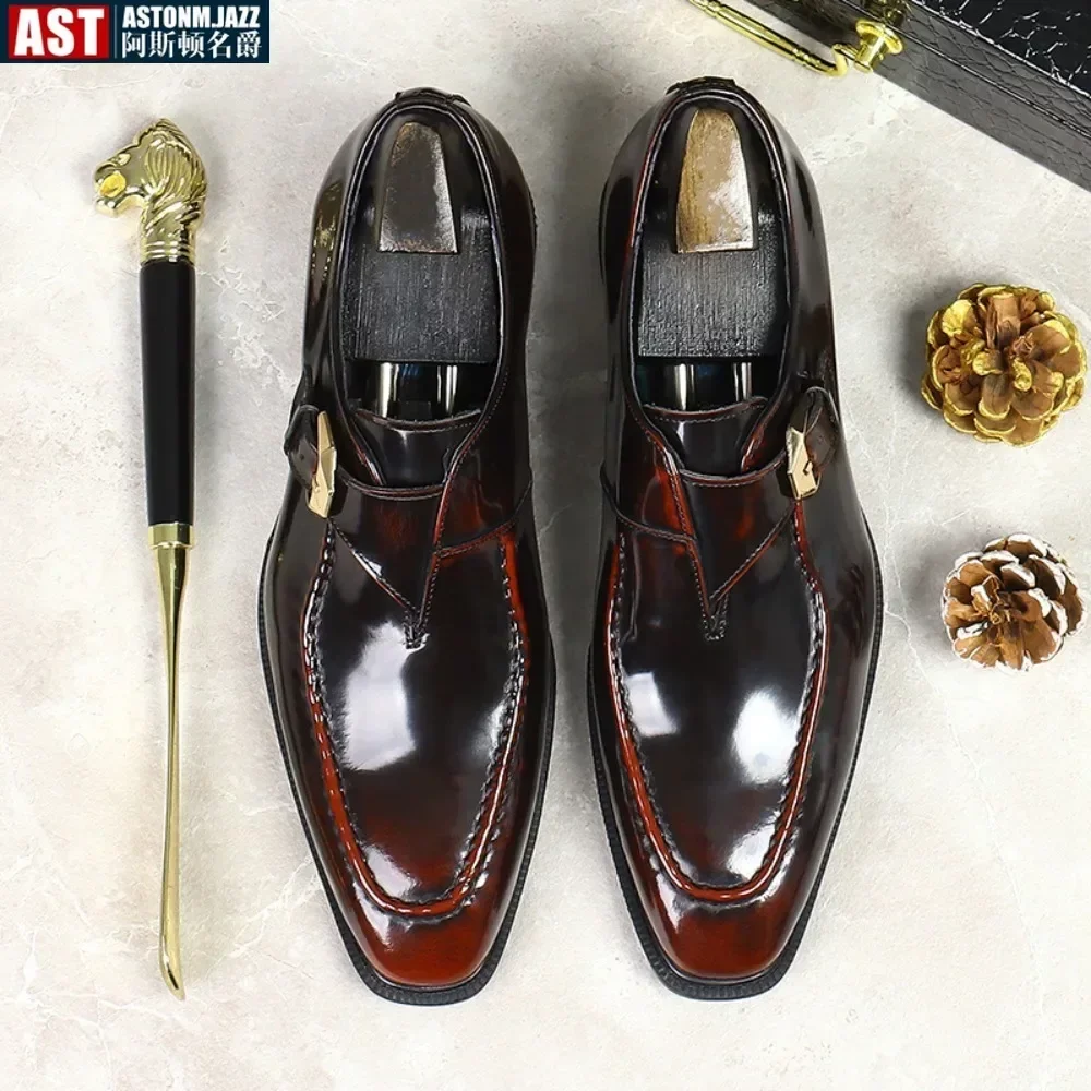 

Handmade Italy Leather Shoes Men Formal Shoes Luxury Brand 2024 Men's Loafers Dress Moccasins Breathable Slip On Driving Shoes