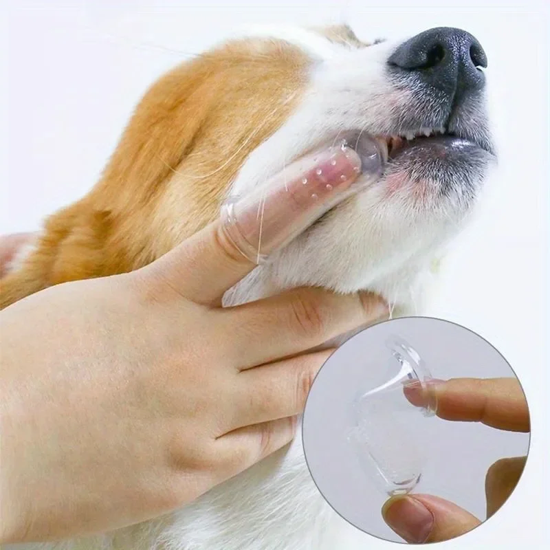 Soft Silicone Pet Finger Toothbrush Set 2