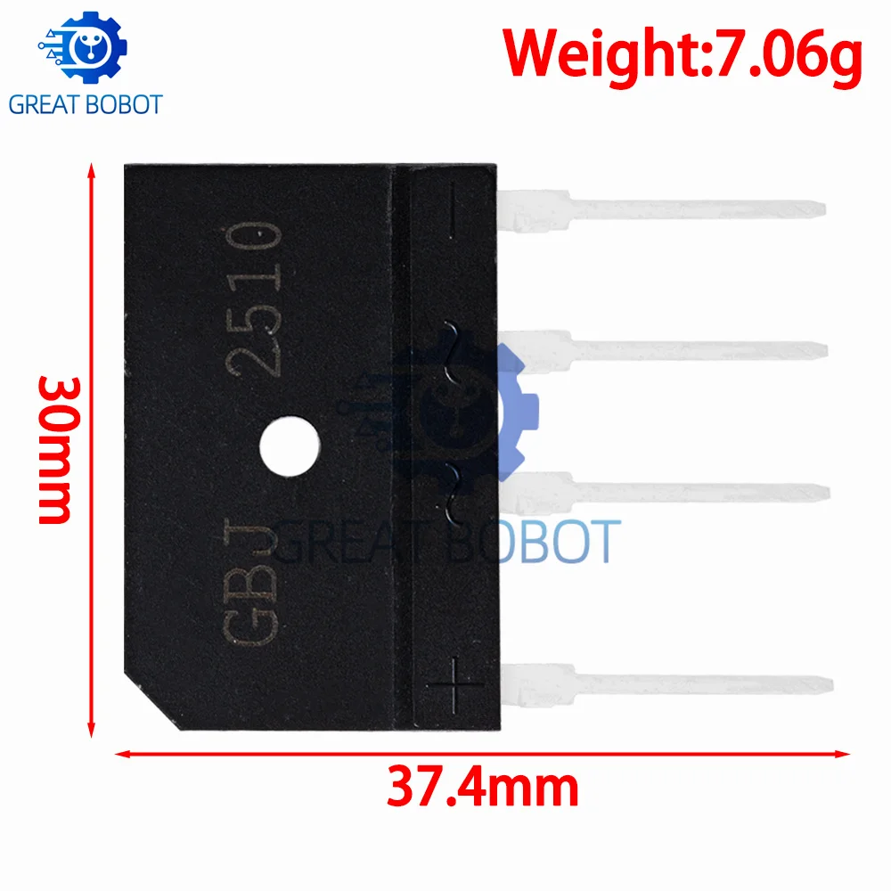 Diode bridge rectifier,rectifier diodes,electrical rectifier diodes BS 1pcs 25A 1000V diode bridge rectifier gbj2510 ZIP in stock