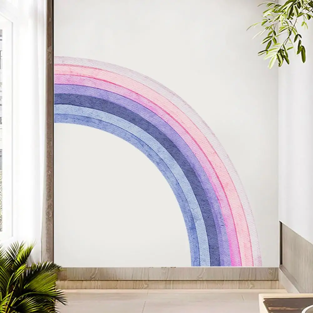 

Playroom Wall Art Decal Bohemian Rainbow Wall Sticker Set for Room Bedroom Decor 5 Sheets of Waterproof Pvc Removable Adhesive
