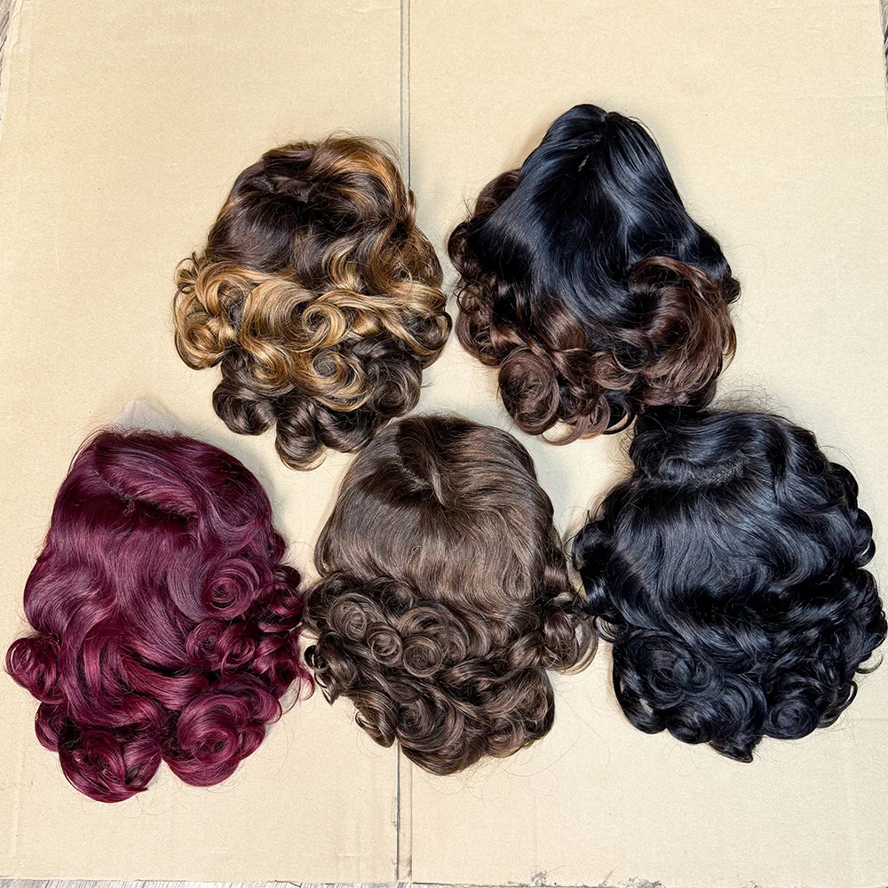 280% Density 5x5 Transparent Lace Closure Wigs Loose Bouncy Human Hair Wigs Real Human Hair Wave Curly Wigs for Black Women