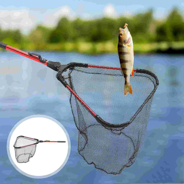 Fishing Net Landing Foldable Long Folding Aluminum Alloy Hand Dip  Accessories Raft Collapsible Scoop Garden - AliExpress