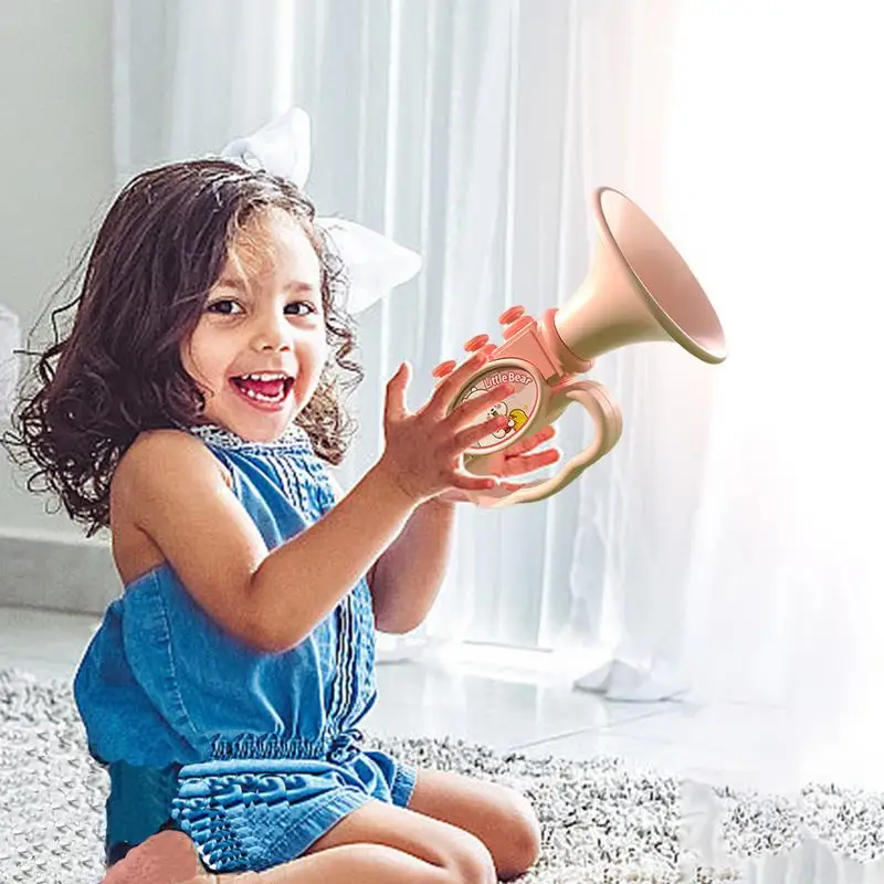 Toddler Trumpet Cute Mini Trumpet Cartoon Clarinet Kids Music Instruments Blow Horn & Noise Makers For New Year Parties Kids