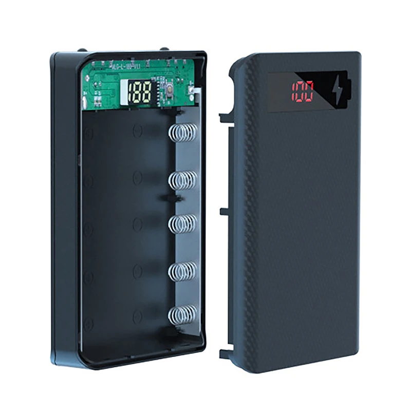 Detachable Soldering-free Battery Pack Can Hold 5x18650 Batteries Power Bank Case DIY Mobile Power Shell Kit
