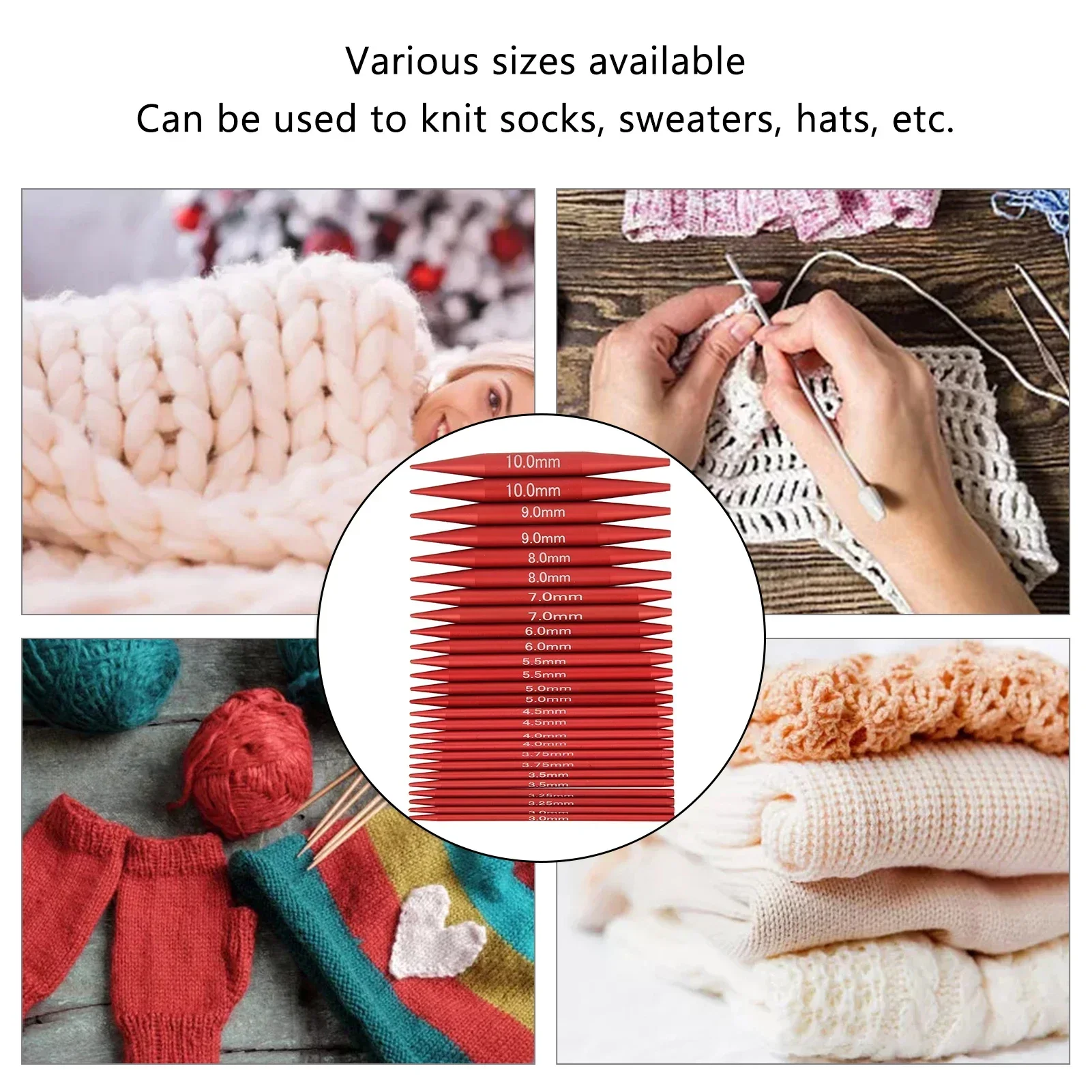 Interchangeable Knitting Needles Set Detachable Circular Crochet Kit Multiple Sizes Perfect Gift For Knitters knitting needles crochet kit knitting supplies knitting material knitting craft supplies