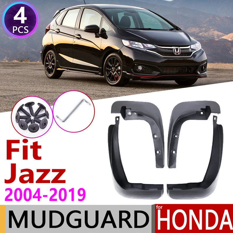 Mudflap For Honda Fit Jazz Gd Gk 2004~2019 Fender Mud Guard Splash Flaps Mudguards Accessories 2005 2010 2015 2017 2018 - Car Stickers -