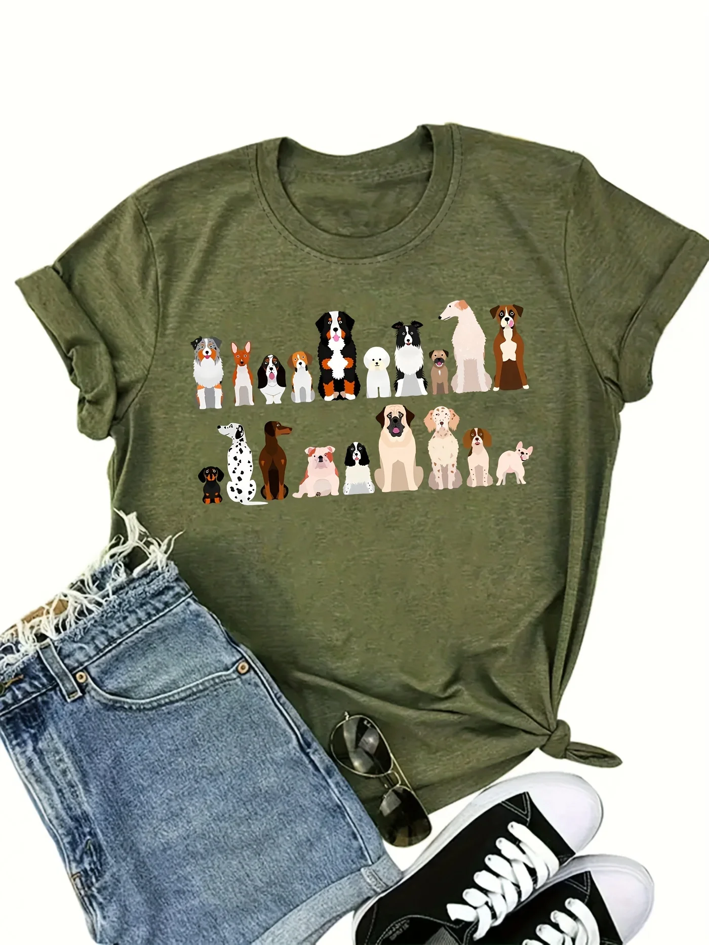 camiseta-con-estampado-de-perro-para-mujer-top-informal-de-manga-corta
