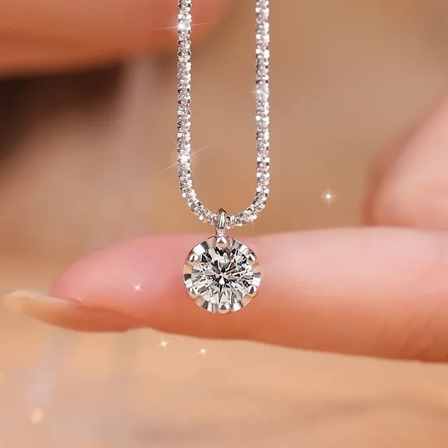 2024 New PT925 Platinum Necklace Mozambique D-Class VVS1 Comes 