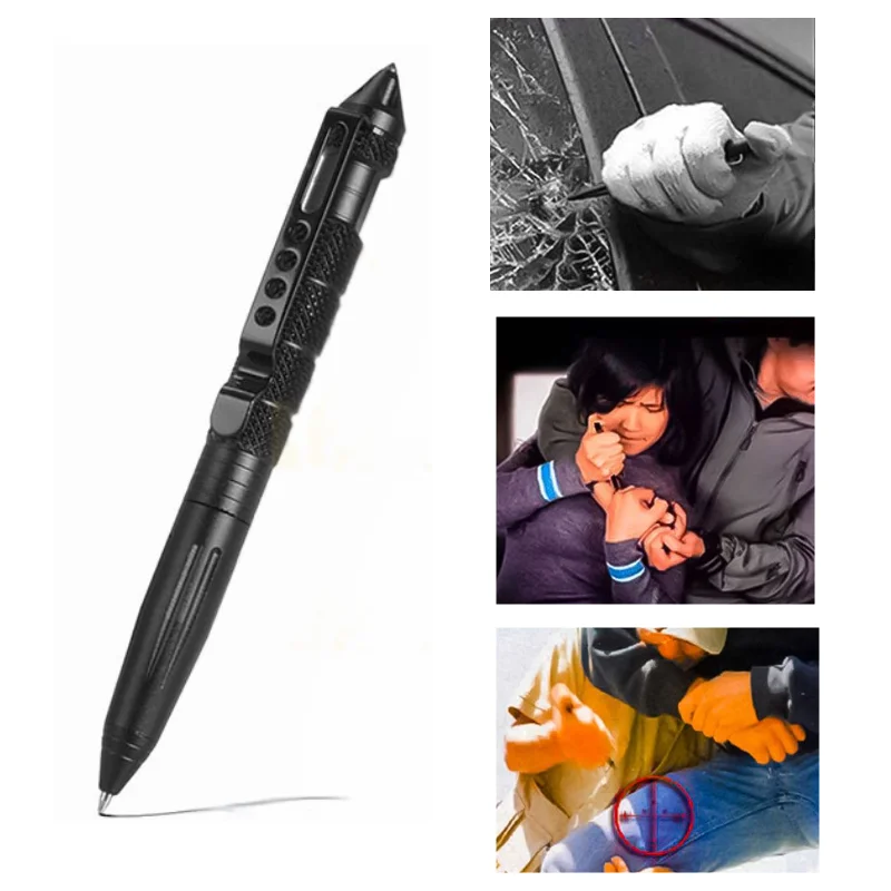 Tactical Pen Self Defense Emergency Survival Tool Glass Breaker Tungsten Steel Aluminum Alloy Writing Outdoor Rescue Escape