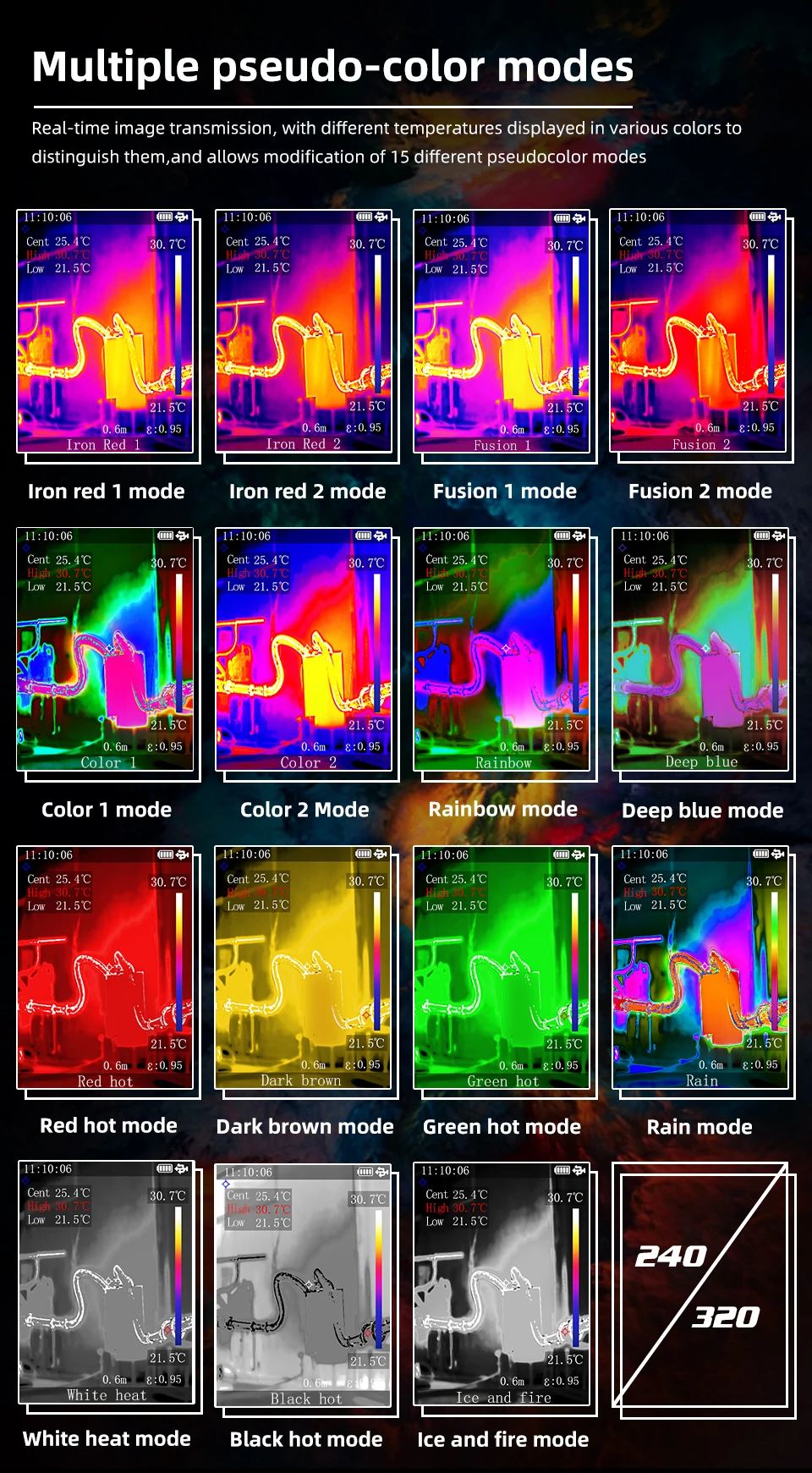 BSIDE 320*240 Wärmebildkamera HX2 NEU Laser-Thermografie-Kamera mit HD-Auflösung für Schaltkreis-PCB-Reparatur, Rohrleitungserkennung, Medizin – Detail 8