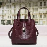 CH Large Capacity Handbag Luxury Brand Temperament Letter Print with Lock Design 2025 Trendy Women's Crossbody Bag - Image 2