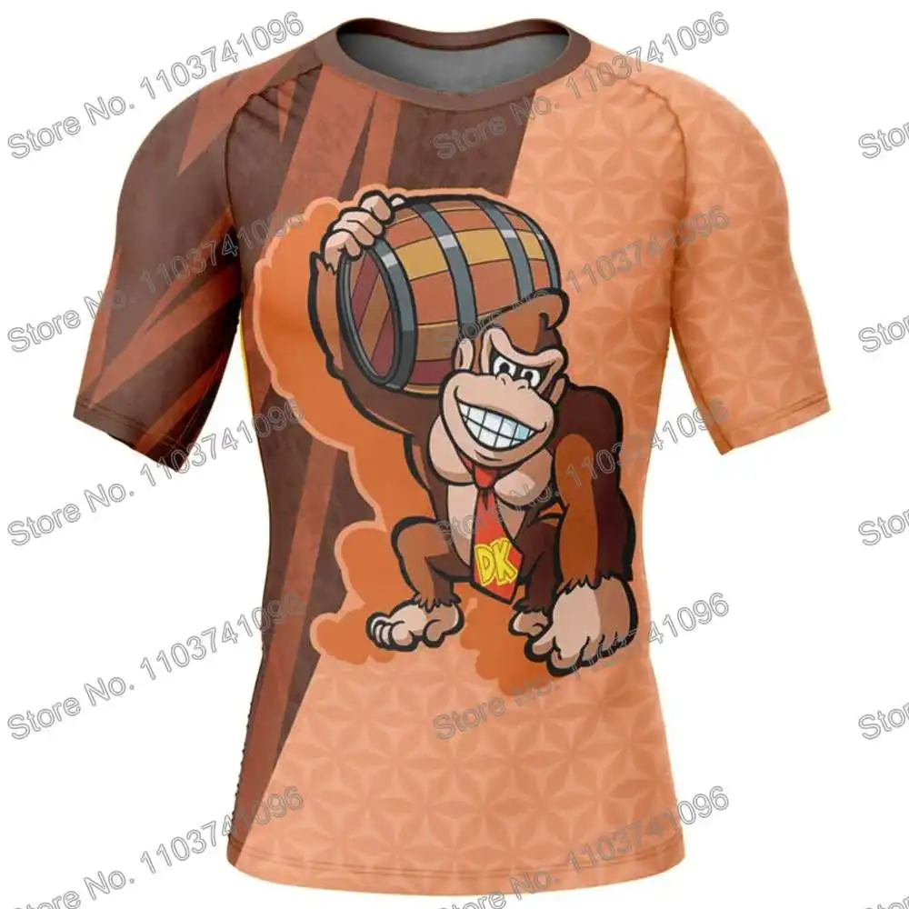 DK Surf Clothing BJJ MMA Men Rash Guard Short Sleeve Diving T-Shirt Tight Swimwear Summer Beach Floatsuit Women GYM Tops Sports