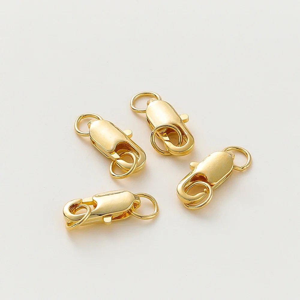 14K/18K Gold Plated Brass Lobster Clasp 10Pcs Open Jump Rings 20Pcs DIY Findings Kits Connector Bracelet Jewelry Making