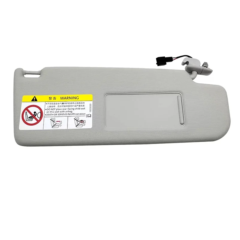 자동 그레이 내부 선 바이저 선 바이저 VW 폴로 용 미러가있는 차양 2011 2012 2013 2014 2015 2016 2017 2018