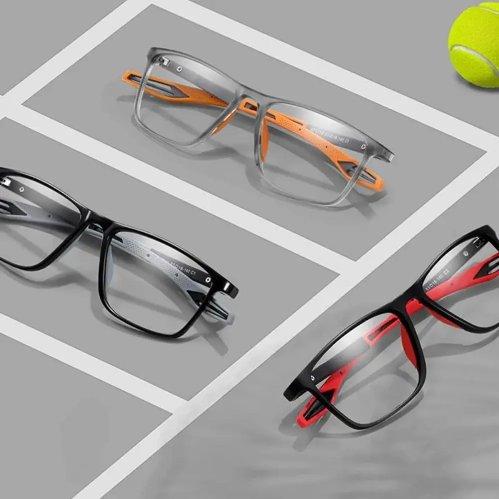 Myopia Glasses Unisex Ultralight Silicone TR Sports Myopia Glasses Anti Blue Light Men Basketball Anti-shedding Eyewear Prescription Eyeglasses