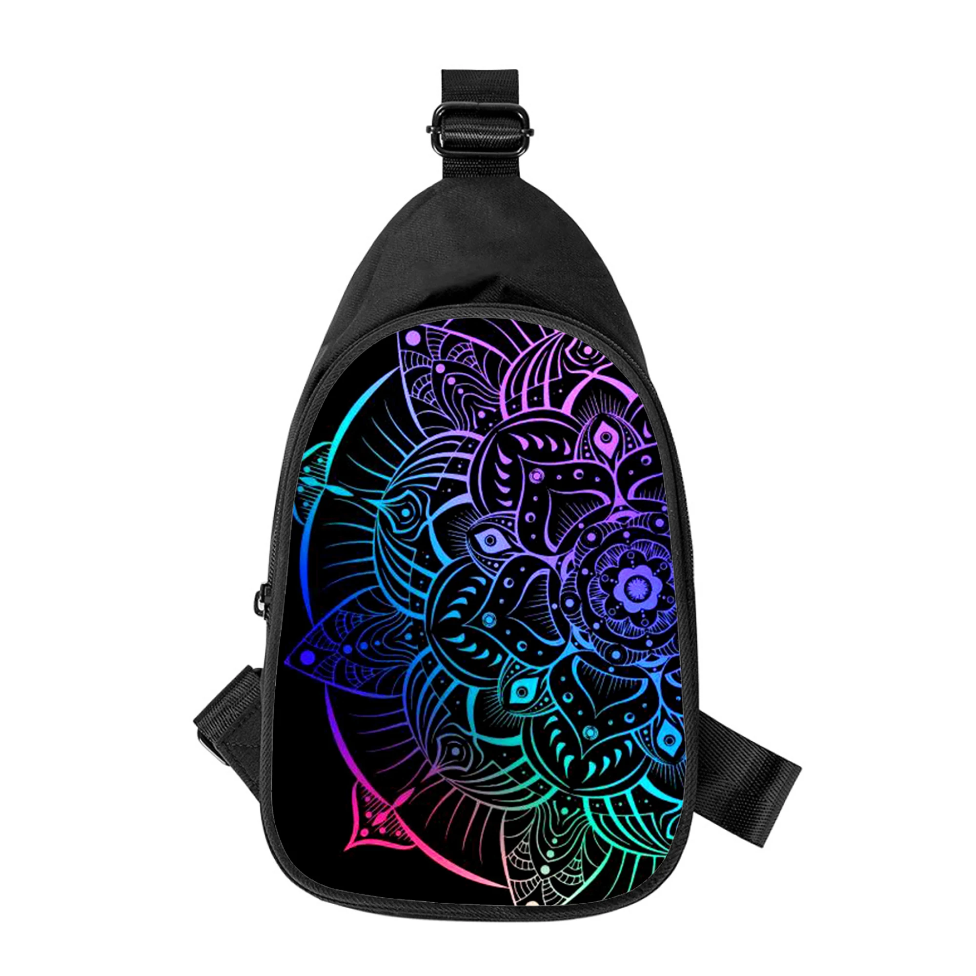 Рисунок 5 - Мужская нагрудная сумка с цветочным принтом мандала