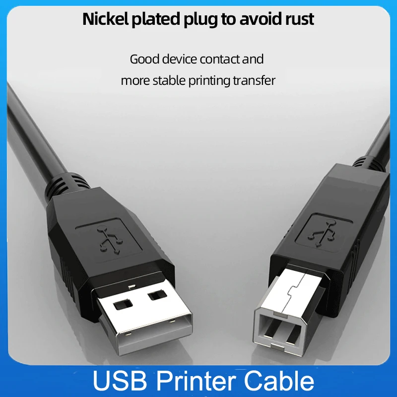 

USB-кабель для принтера, высокоскоростной USB-кабель для принтера типа «штырь-штырь», синхронизация данных, многофункциональный для 3d принтера этикеток, факсимильного аппарата